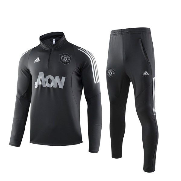 Survetement Manchester United 2019-20 Noir Gris